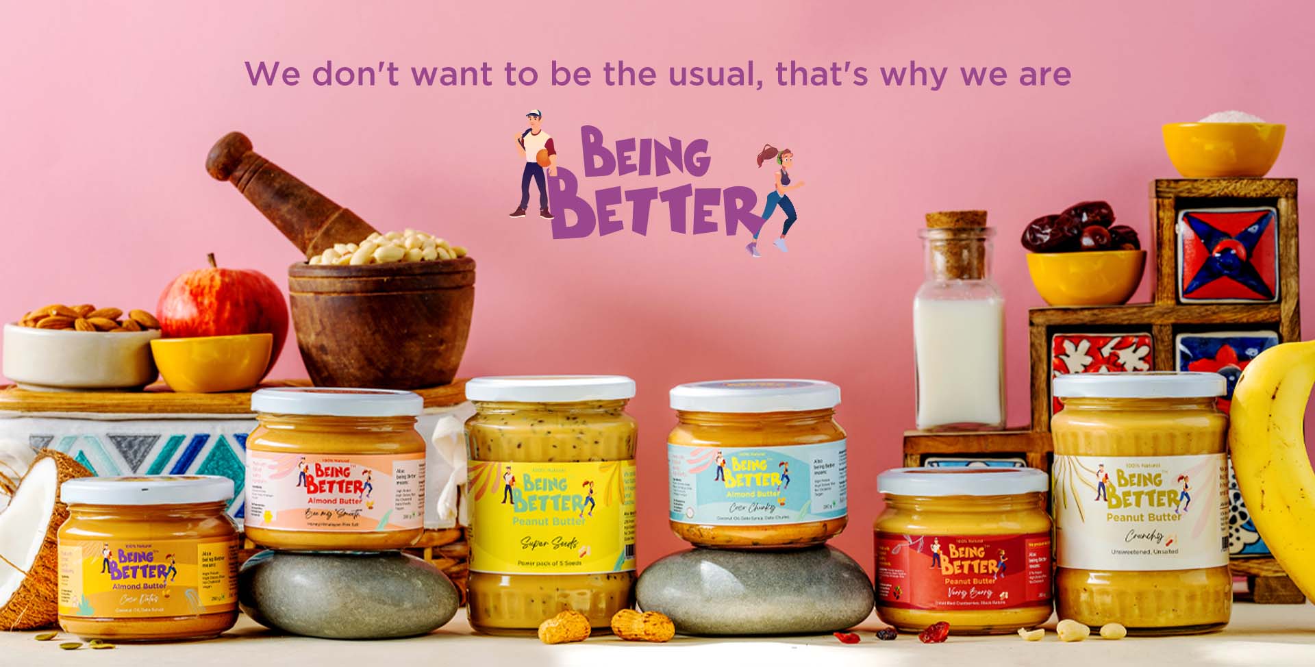 Range of Peanut Butter,Almond Butter and Chocolate Spread offered by Being Better