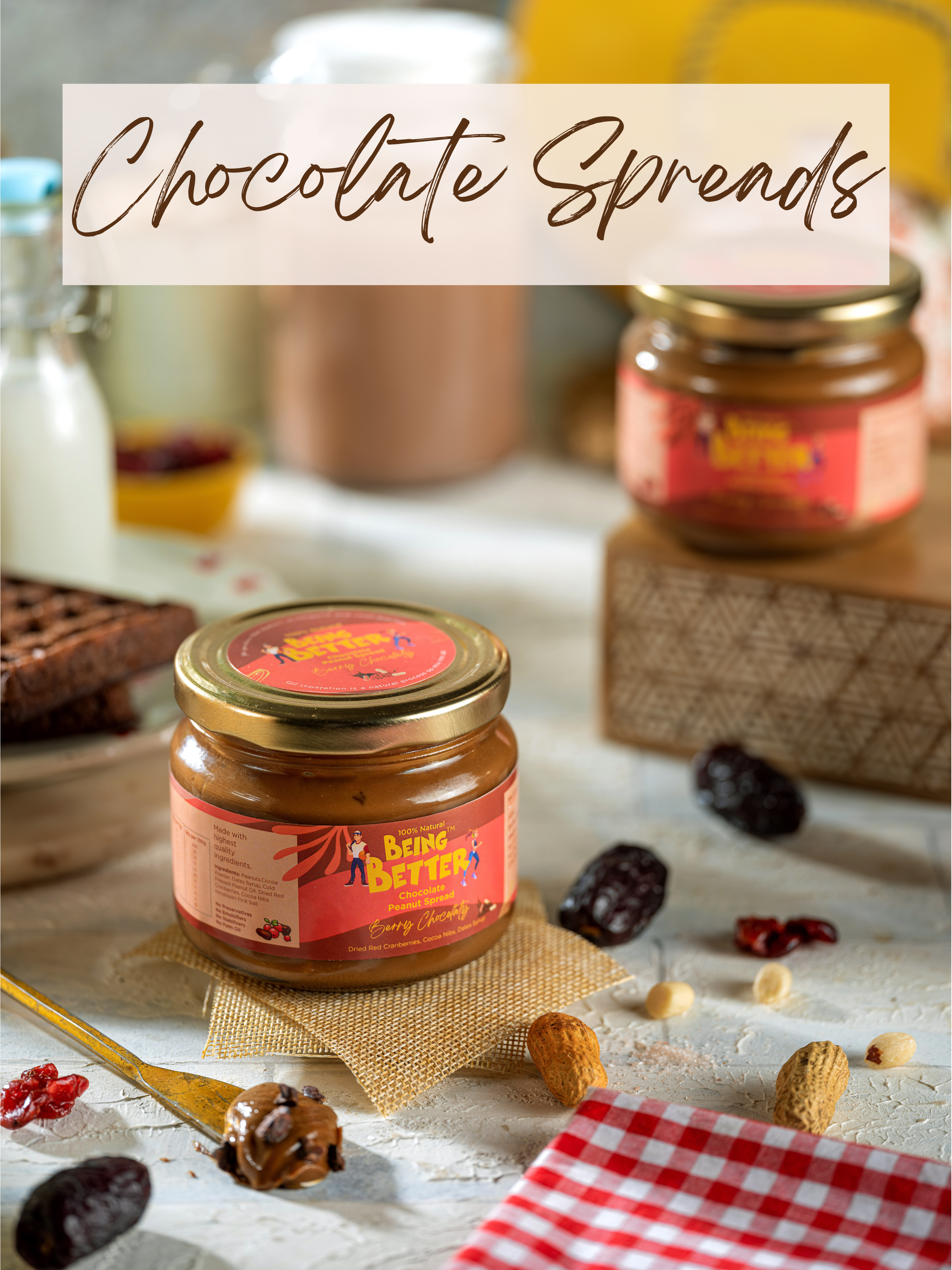Chocolate Spread- Berry Chocolaty with Cocoa Nibs and Red Cranberries